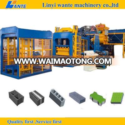 Wante Brand Qt8-15 Concrete Hollow Paving Stone Making Machine Manufature